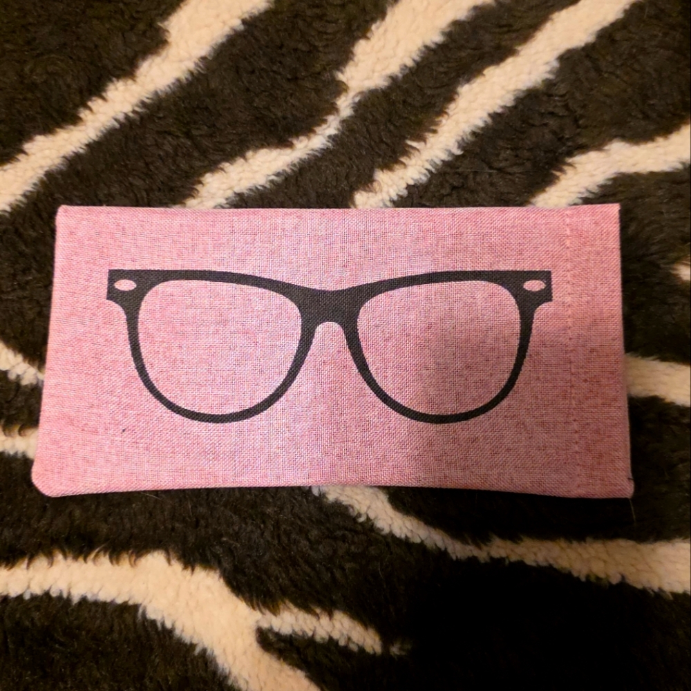 Pink Glasses Print Eyeglass Holder